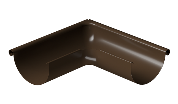 Угол внешний 90° D125 Döcke STAL PREMIUM Каштан, (RAL 8017) купить в Алапаевске