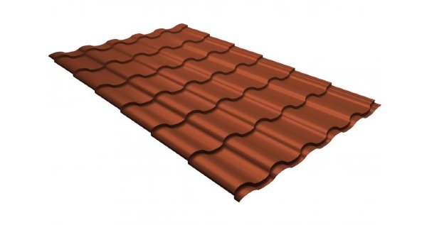 Металлочерепица кредо GL 0,5 GreenСoat Pural RR 750 кирпично-красный (RAL 8004 терракота) купить в Алапаевске