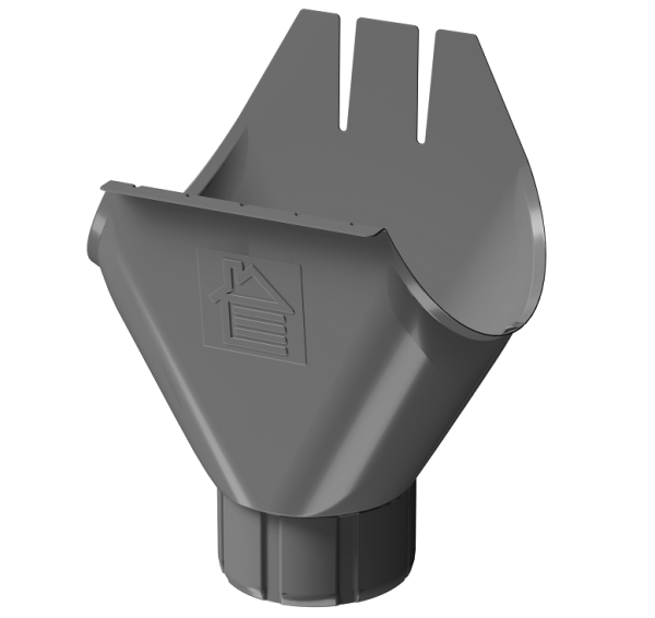 Воронка желоба D125 Döcke STAL PREMIUM Графит, (RAL 7024) купить в Алапаевске