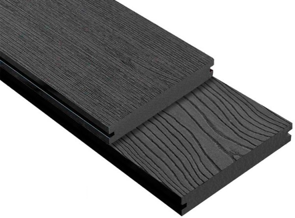 Террасная доска ДПК Outdoor 3D полнотелая STORM/OCEAN BLACK черная купить в Алапаевске