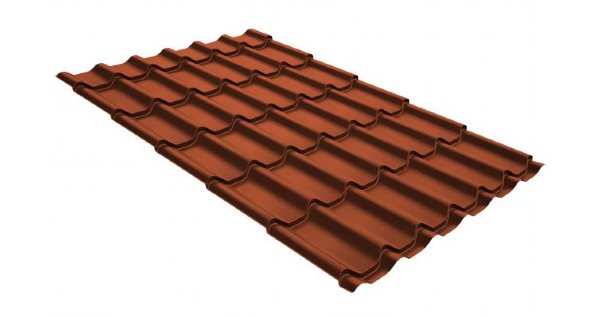 Металлочерепица классик GL 0,5 GreenCoat Pural RR 750 кирпично-красный (RAL 8004 терракота) купить в Алапаевске