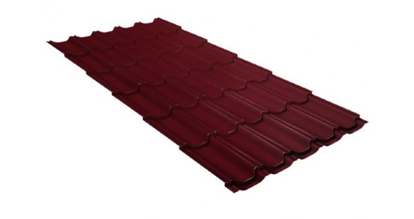 Металлочерепица квинта плюс GL 0,5 Satin RAL 3005 красное вино купить в Алапаевске