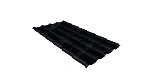 Металлочерепица камея 0,45 Drap RAL 9005 черный купить в Алапаевске
