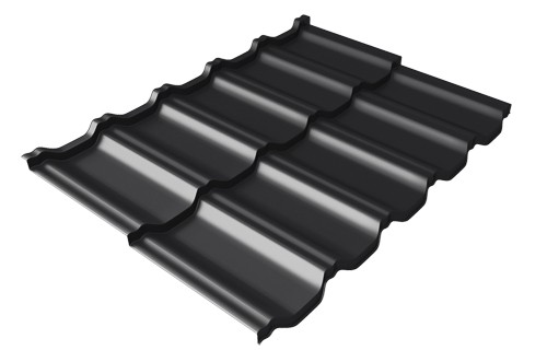 Металлочерепица модульная Квинта Uno Grand Line c 3D резом 0,5 Rooftop Matte RAL 9005 черный купить в Алапаевске