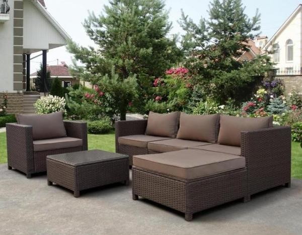 Комплект мебели AFINA плетеной из иск. ротанга YR821A Brown/Beige купить в Алапаевске