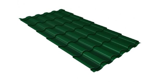 Металлочерепица кредо 0,5 Satin RAL 6005 зеленый мох купить в Алапаевске