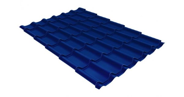 Металлочерепица классик 0,5 Satin RAL 5005 сигнальный синий купить в Алапаевске