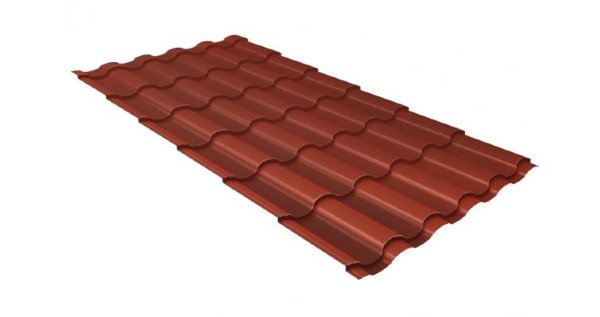 Металлочерепица кредо GL 0,5 Velur20 RAL 8004 терракота купить в Алапаевске