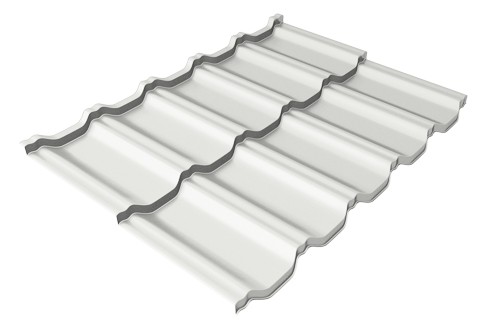 Металлочерепица модульная Квинта Uno Grand Line c 3D резом 0,5 Satin RAL 9003 сигнальный белый купить в Алапаевске