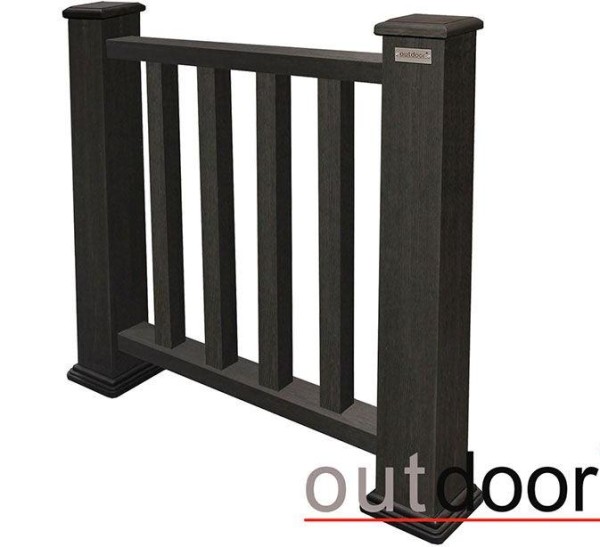 Ограждение из ДПК Outdoor Классик 3D STORM чёрный купить в Алапаевске