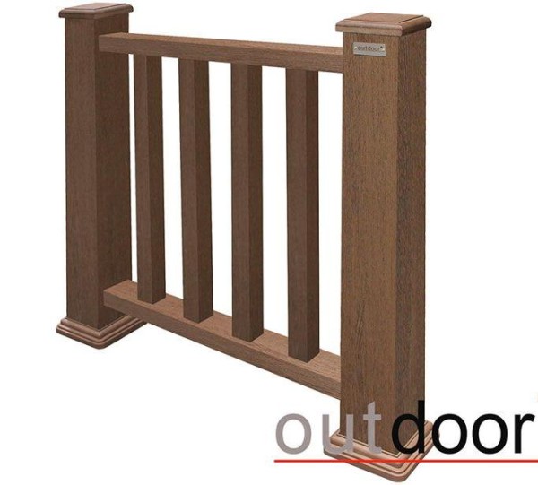 Ограждение из ДПК Outdoor Классик 3D STORM коричневый микс купить в Алапаевске