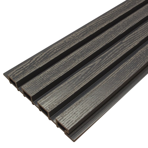 Фасадная доска из ДПК Faynag Wood Рейка Мокрый Асфальт купить в Алапаевске