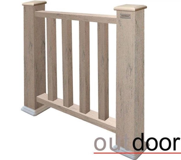 Ограждение из ДПК Outdoor Классик 3D STORM серый микс купить в Алапаевске