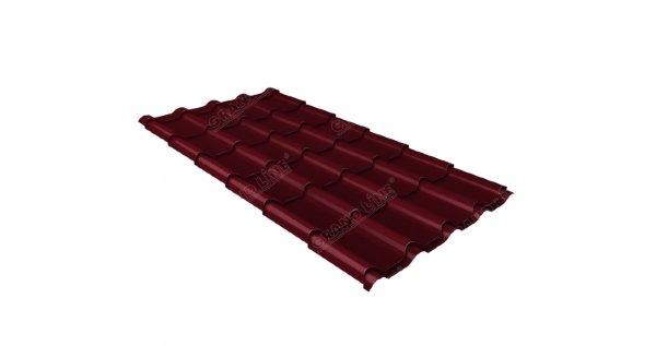 Металлочерепица камея 0,5 Satin RAL 3005 красное вино купить в Алапаевске
