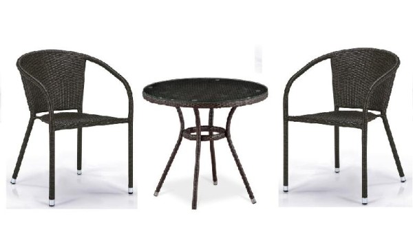 Комплект плетеной мебели AFINA из иск. ротанга Асоль-7 T282ANT/Y137C-W53 Brown 2Pcs купить в Алапаевске