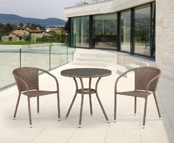 Комплект плетеной мебели AFINA из иск. ротанга T282ANT/Y137C-W56 Light Brown 2Pcs купить в Алапаевске