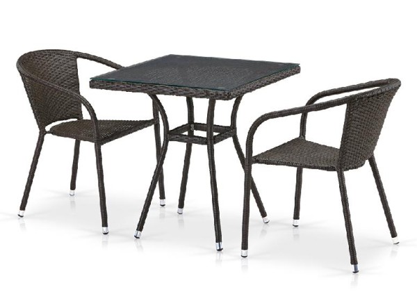 Комплект плетеной мебели AFINA из иск. ротанга T282BNT/Y137C-W53 Brown 2Pcs купить в Алапаевске