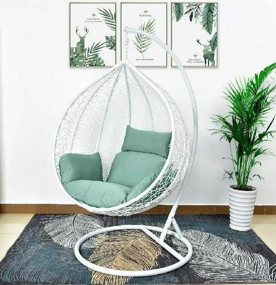 Кресло Подвесное из искусственного ротанга AFM-168A-XL White/Green купить в Алапаевске