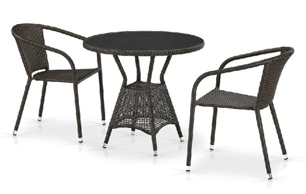 Комплект плетеной мебели AFINA из иск. ротанга T707ANS/Y137C-W53 Brown 2Pcs купить в Алапаевске