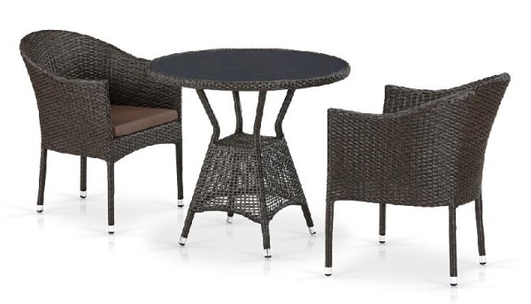 Комплект плетеной мебели AFINA из иск. ротанга T707ANS/Y350-W53 Brown 2Pcs купить в Алапаевске