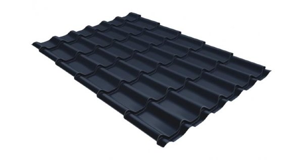 Металлочерепица классик 0,5 Satin RAL 7024 мокрый асфальт купить в Алапаевске