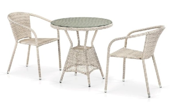 Комплект плетеной мебели AFINA из иск. ротанга T705ANT/Y137C-W85 Latte 2Pcs купить в Алапаевске