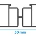 Лага алюминиевая KRONEX 50x25x3000 мм несущая купить в Алапаевске