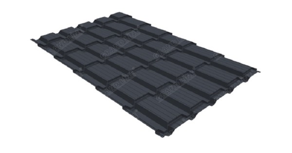 Металлочерепица GL квадро профи 0,5 Satin RAL 7024 мокрый асфальт купить в Алапаевске