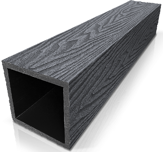 Столб ДПК 3D GardenParkett фактура дерева Графит купить в Алапаевске