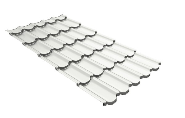 Металлочерепица квинта плюс с 3D резом 0,5 Satin RAL 9003 сигнальный белый купить в Алапаевске