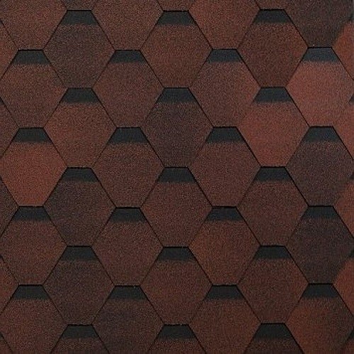 Гибкая черепица Shinglas, коллекция Оптима – Красный купить в Алапаевске