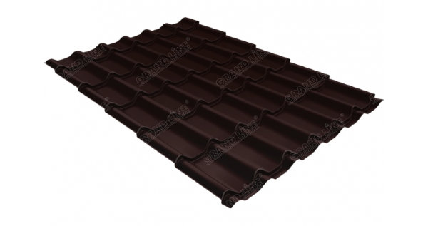Металлочерепица классик GL 0,5 Quarzit RAL 8017 шоколад Metallic купить в Алапаевске