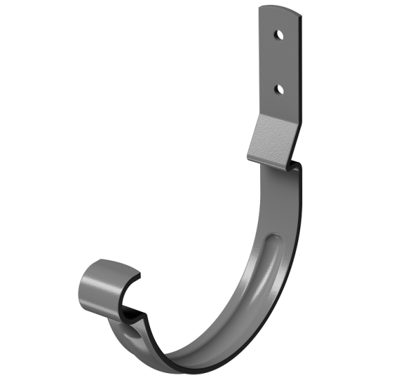 Карнизный крюк короткий (гнутый) D125 Döcke STAL PREMIUM Графит, (RAL 7024) купить в Алапаевске